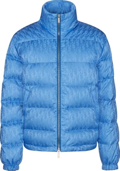 dior puffer jacket light blue|dior coats.